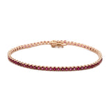 14K Yellow Gold Ruby Line Bracelet
