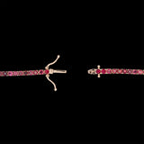 14K Yellow Gold Ruby Line Bracelet