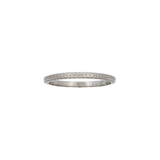18K White Gold Engraved Band