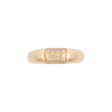18K Yellow Gold Pave Diamond Ring