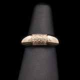 18K Yellow Gold Pave Diamond Ring