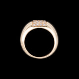 18K Yellow Gold Pave Diamond Ring