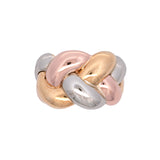18K Tri-Colored Gold Braided Ring