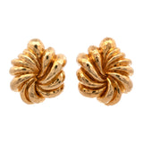 18K Yellow Gold Henry Dunay Gold Clip Earrings