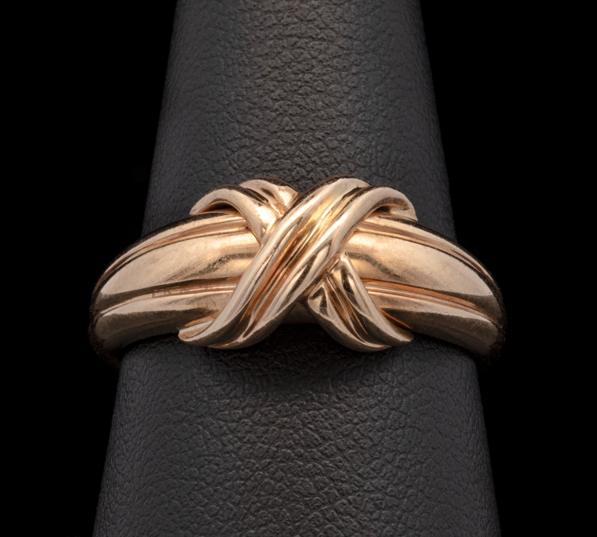 18K Yellow Gold Tiffany &amp; Co. 1990 "X" Ring