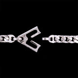Sterling Silver 6.5mm Wide Flat Link Men's Bracelet