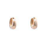 14K Yellow Gold Hinged Wide Huggie Earrings