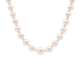 10K White Gold 'Mikimoto' Graduated Pearl Strand Necklace, 18 Inches
