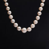 10K White Gold 'Mikimoto' Graduated Pearl Strand Necklace, 18 Inches