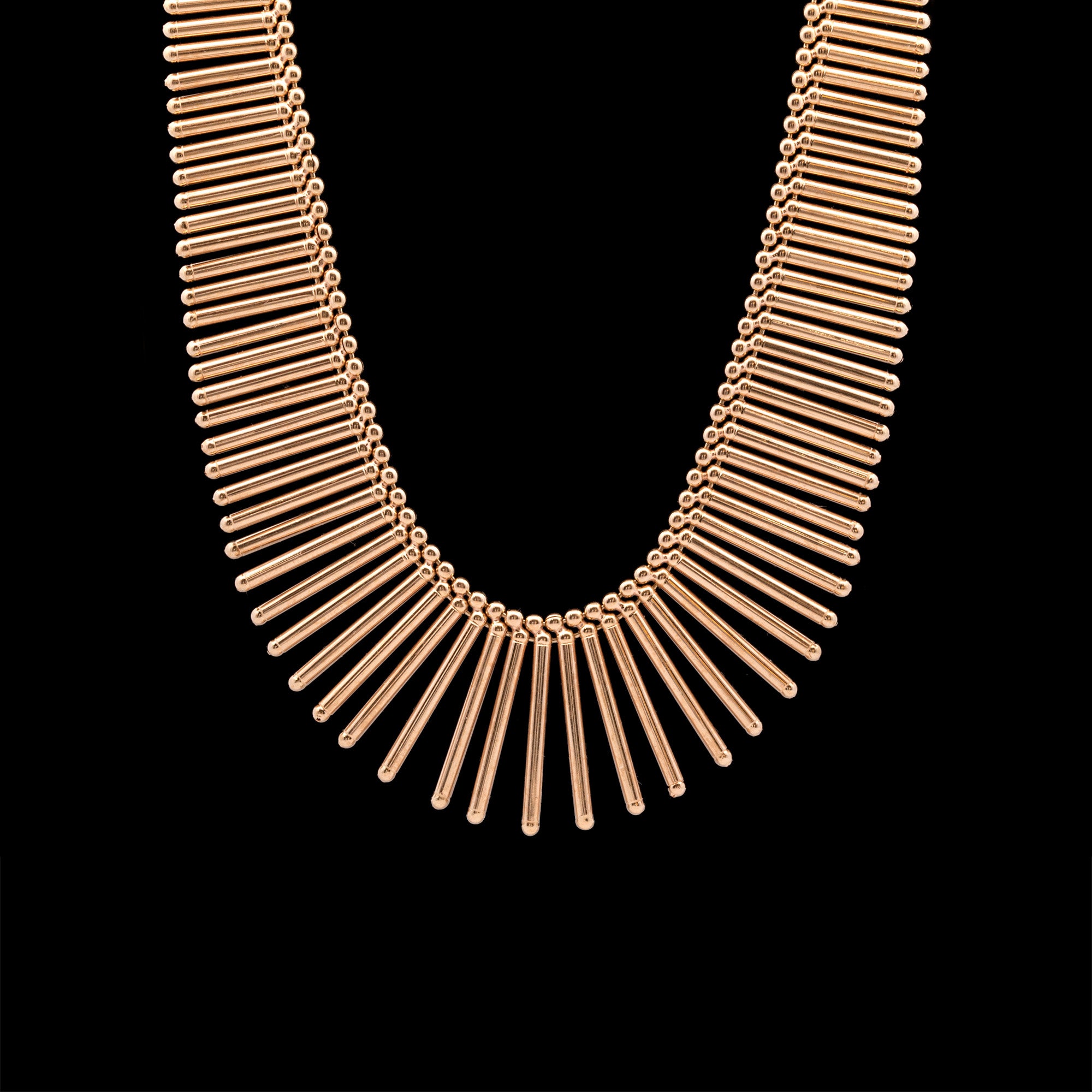 Vintage Cleopatra Fringe Collar Necklace 9ct Gold Unoaerre – Antique  Jewellery Online