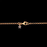 24K Yellow Gold And Sterling Silver Swirl Necklace With Diamond Accents