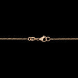 14K Yellow Gold Puffed Heart Pendant with diamond accents on 17 Inch Cable Chain
