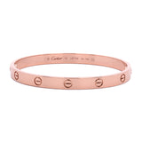 18K Rose Gold "Cartier" Love Bracelet, Size 18