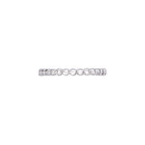 14K White Gold 0.25ctw Diamond Band With Milgain Edge
