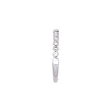 14K White Gold 0.25ctw Diamond Band With Milgain Edge