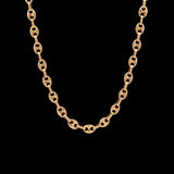 18K Yellow Gold Mariner Link Choker Necklace, 14.5 Inches