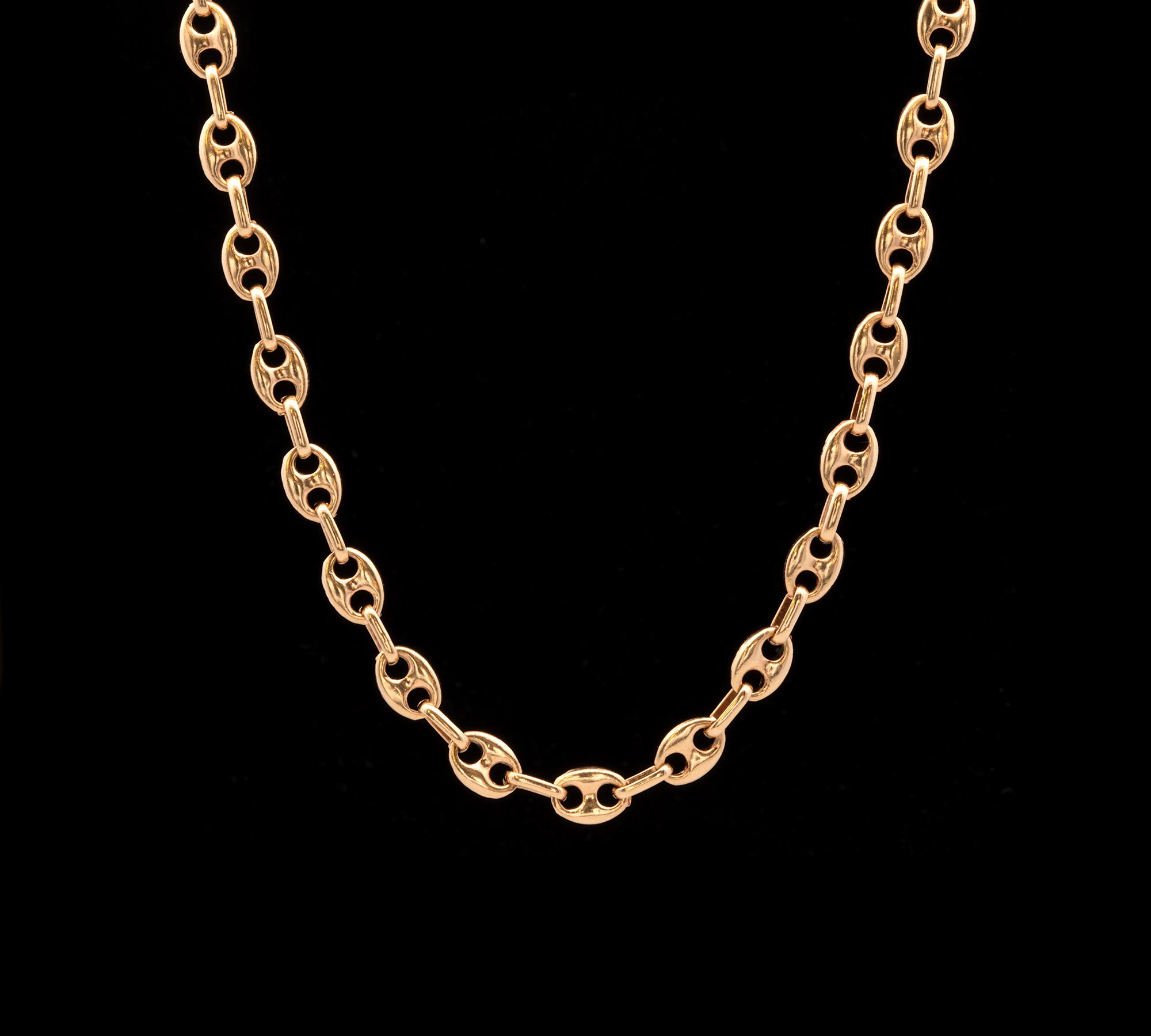 18K Yellow Gold Mariner Link Choker Necklace, 14.5 Inches