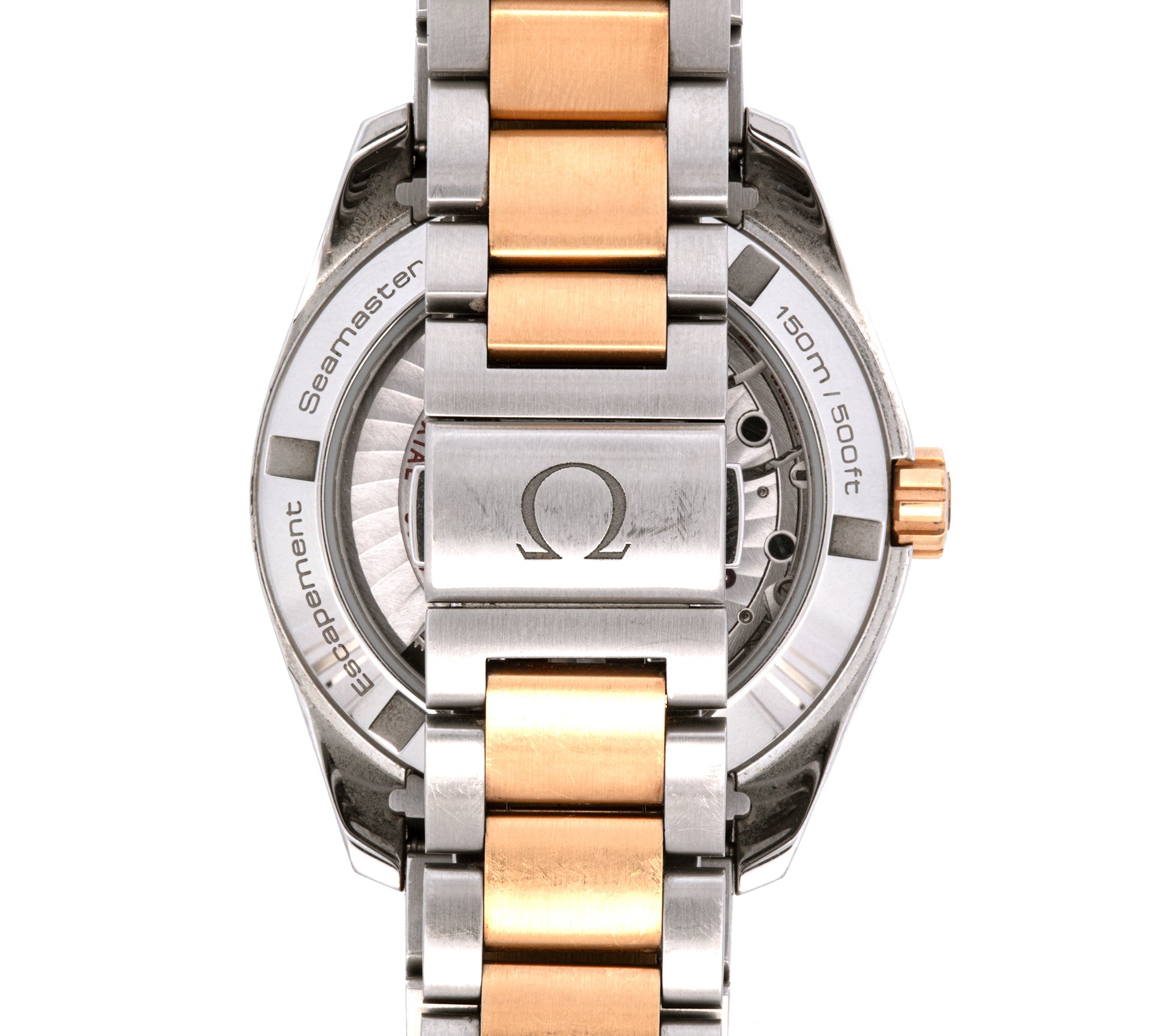 42mm Stainless Steel And Yellow Gold Omega Seamaster Aqua Terra Watch