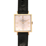 18K Yellow Gold "Vacheron Constantin" Square Watch With Leather Strap, Circa 1940's