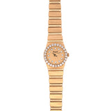 18K Yellow Gold Piaget Polo Watch With Diamond Bezel And Hour Marker, Circa 1980's