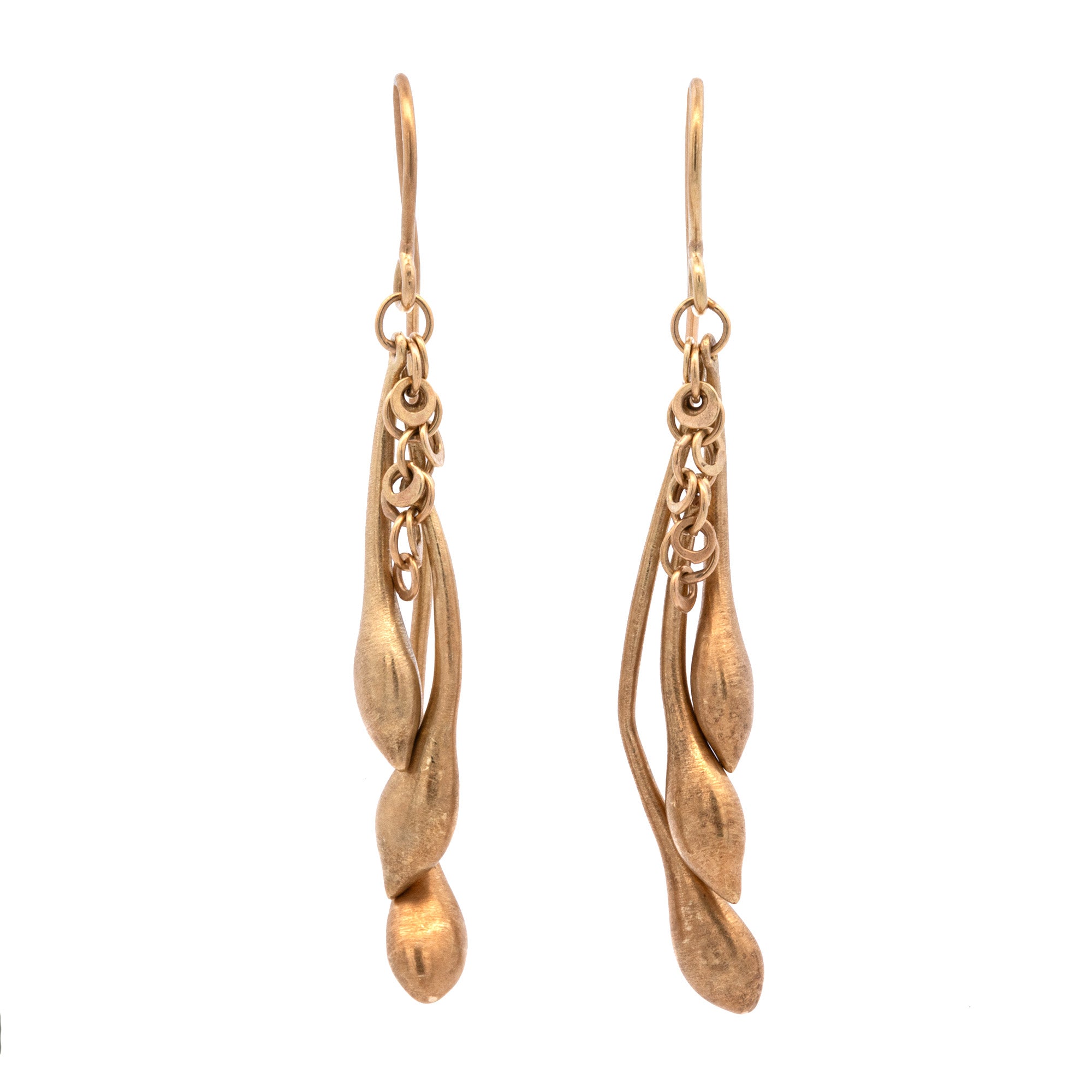 18K Yellow Gold French Wire Chandelier Earrings – Ferro Jewelers