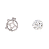 Custom Platinum Thin Bezel Set Round Brilliant Cut Diamond Solitaire Necklace With 20 Inch 1mm Diamond Cut Cable Chain With Lobster Clasp