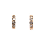 Custom 18K Yellow Gold Old Mine Cut 2.00ctw Diamond Huggie Earrings