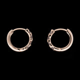 Custom 18K Yellow Gold Old Mine Cut 2.00ctw Diamond Huggie Earrings
