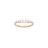 Custom 18K Yellow Gold Graduated Seven Diamond Antique-Style Wedding Band