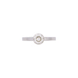 Custom Platinum Bezel Set Diamond Solitaire Engagement Ring