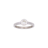 Custom Platinum Bezel Set Diamond Solitaire Engagement Ring