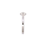 Custom Platinum Bezel Set Diamond Solitaire Engagement Ring