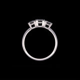 Custom Platinum Three Stone 0.83ctw Old European Cut Diamond Ring With Milgrain