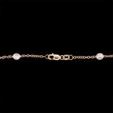 Custom 14K Yellow Gold Thin Bezel 3.02ctw Diamond Station Bracelet, 7.5 Inches