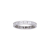 Custom Platinum Channel Set Baguette Diamond Eternity Band
