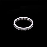 Custom Platinum Channel Set Baguette Diamond Eternity Band