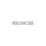 Custom Platinum Channel Set Baguette Diamond Eternity Band