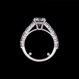 Custom Platinum Round Brilliant Diamond Engagement Ring