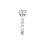 Custom Platinum Round Brilliant Diamond Engagement Ring