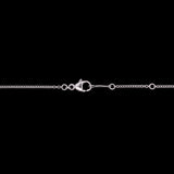 Custom Platinum Art Deco Inspired Dimond And Aquamarine Drop Pendant With 18 Inch Chain
