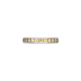 Custom 14K White Gold Channel Set Fancy Intense Yellow Diamond Eternity Band