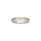 Custom 14K White Gold Channel Set Fancy Intense Yellow Diamond Eternity Band