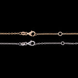 Custom Matching 18K Yellow And White Gold Eleven Round Diamond Station Necklace, 18 Inches With Jump Ring At 17 Inches