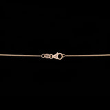 14K Yellow Gold Bezel Set Diamond Solitaire Necklace, 18 Inches