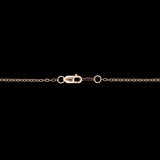 14K Yellow Gold Oval Sapphire Pendant With 18 Inch Cable Chain