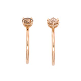 Custom 18K Yellow Gold Marquise And Round Diamond Stacking Rings