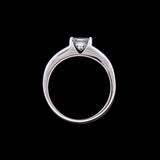 Restoration Of 14K White Gold Princess Cut Diamond And Channel Set Sapphire Ring