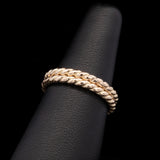 Two Custom 18K Yellow Gold "Twist" Eternity Bands