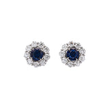 Custom 14K White Gold Diamond Earring Jackets