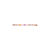 Custom 14K Rose Gold Nine Mixed Color Sapphire Band